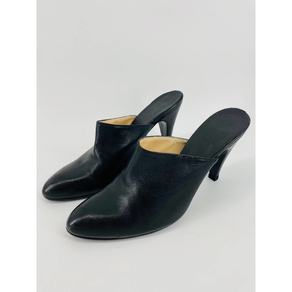 Unbranded ITALY Black Heeled Mules 39